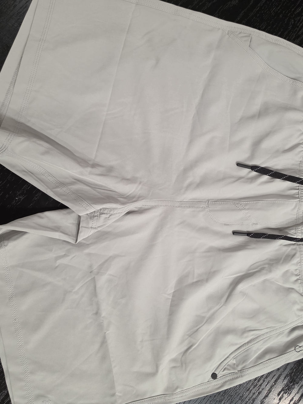 Kenneth Cole Men's Athletic Shorts in White with Black Drawcord